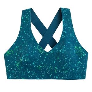 Athleta Oceanic Teal Reversible Crossover Sport Bra